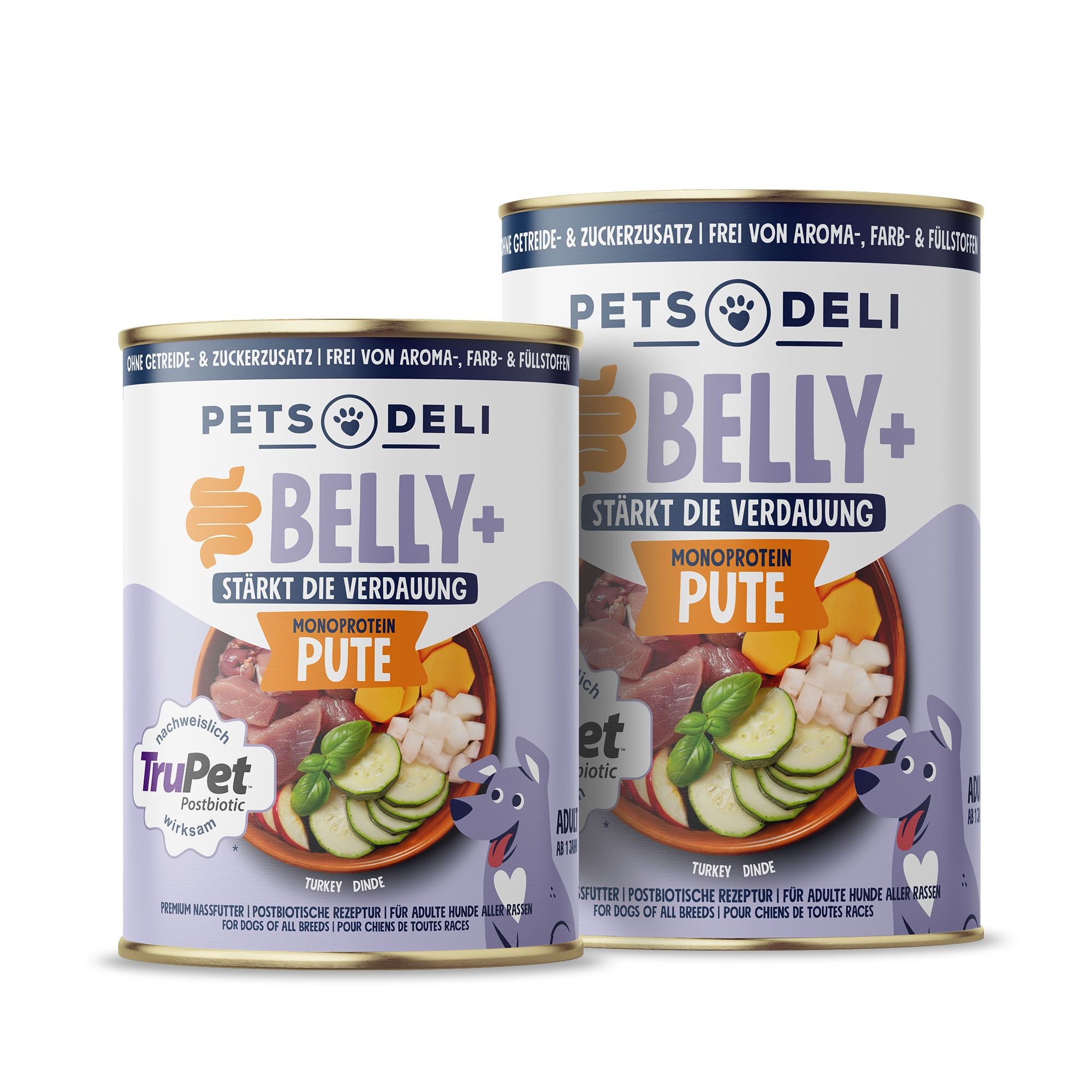 Nassfutter Belly+ Pute für Hunde