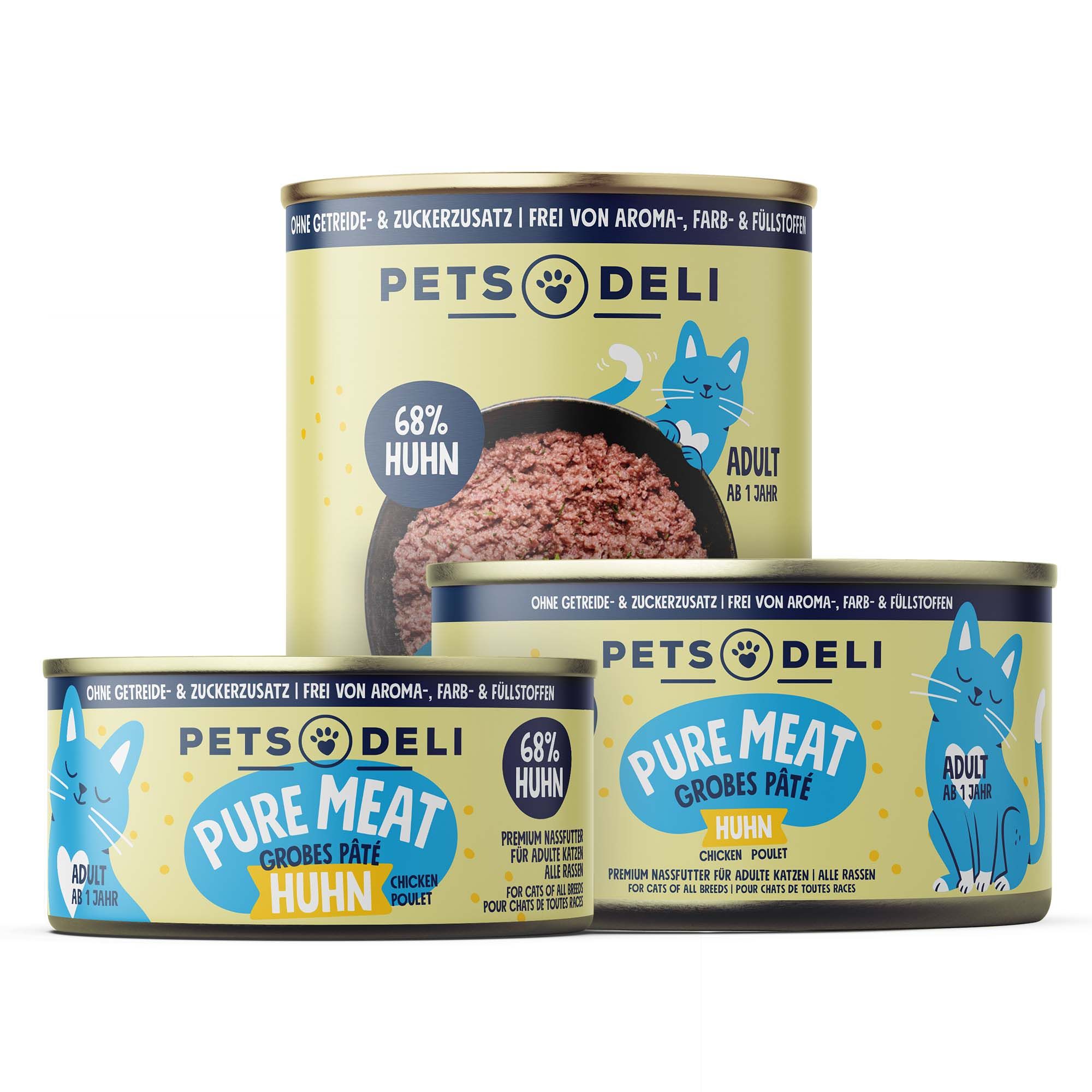 Nassfutter Pure Meat Huhn für Katzen