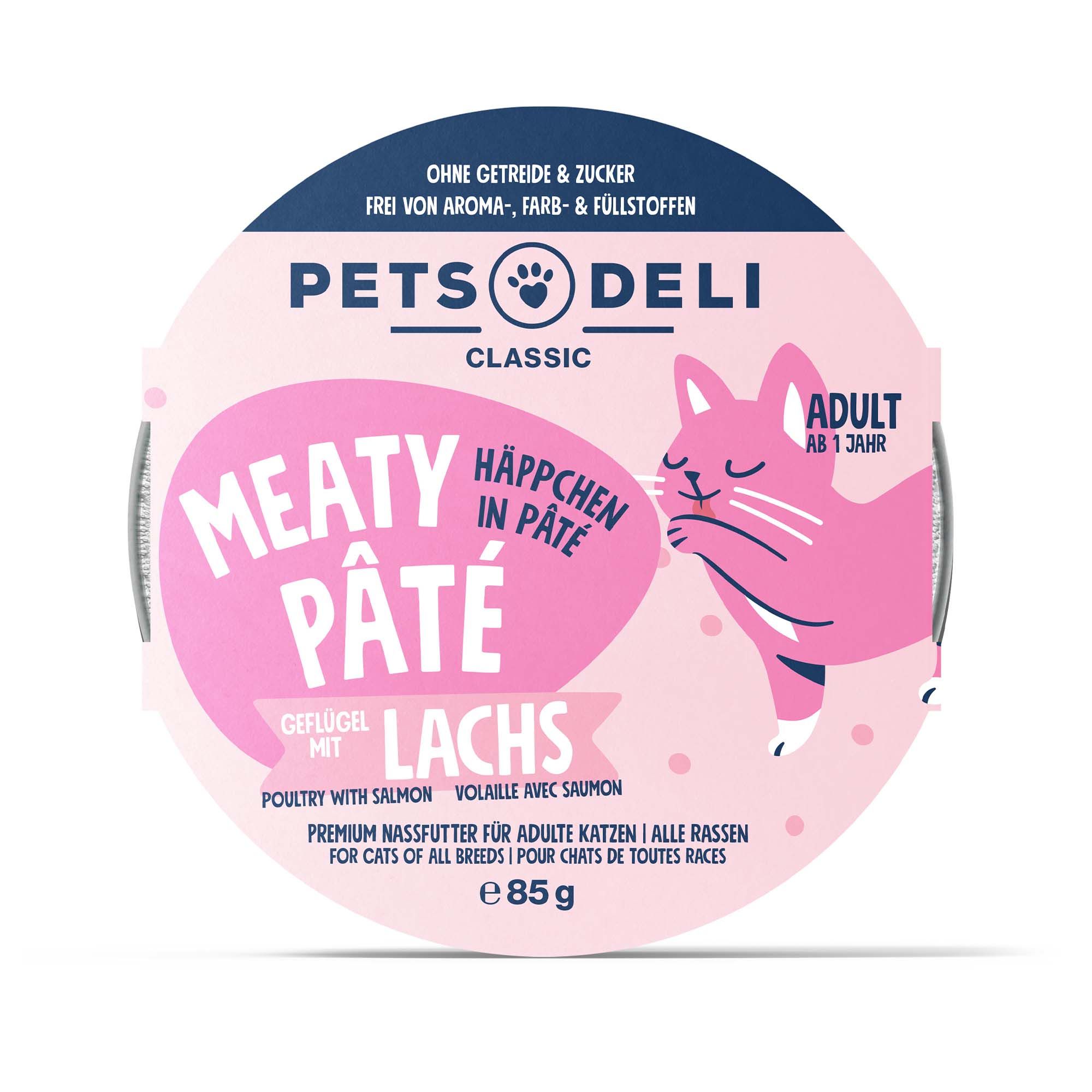 Meaty Pâté mit Lachs für Katzen